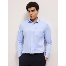 The Bear House Blue Polycotton Checked Regular Fit Shirt-picture-48