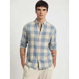 The Bear House Blue Slim Fit Checks Shirt-picture-13