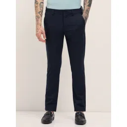 The Bear House Blue Slim Fit Stripes Trousers-picture-13