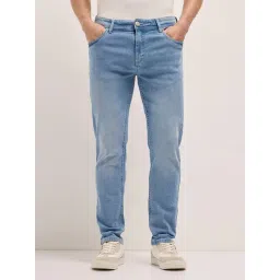 The Bear House Blue Solid Slim Fit Casual Jeans-picture-43