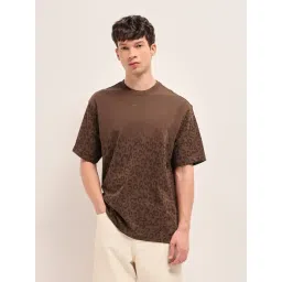 The Bear House Brown Cotton Oversized Animal Printed T-Shirt-picture-17