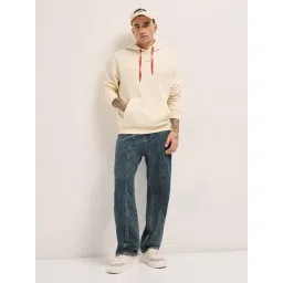 The Bear House Cream Cotton Embroidered Regular Fit Hoodie-picture-47