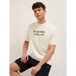 The Bear House Cream Cotton Embroidered Regular Fit T-Shirt-picture-31