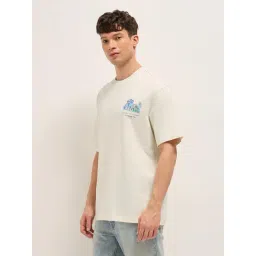 The Bear House Cream Cotton Graphic Regular Fit T-Shirt-picture-34