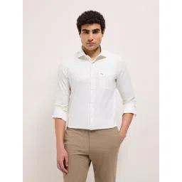 The Bear House Cream Polycotton Solid Regular Fit Shirt-picture-47
