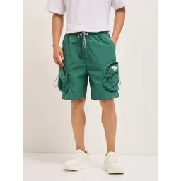 The Bear House Green Regular Fit Solid Shorts-picture-42