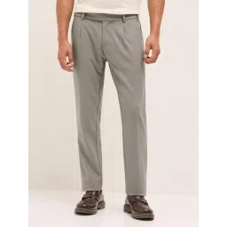 The Bear House Grey Checks Regular Fit Trousers-picture-24