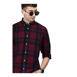 The Bear House Maroon Full Sleeves Cotton Shirt-picture-40