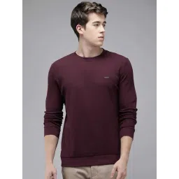 The Bear House Maroon Slim Fit Cotton Crew T-Shirt-picture-23