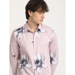 THE BEAR HOUSE Men Abstract Graphic Print Slim Fit Casual Shirt-picture-37