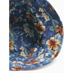 THE BEAR HOUSE Men Blue Self Design Bucket Hat image 2