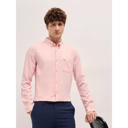 THE BEAR HOUSE Men Button-Down Collar Solid Casual Shirt-picture-35