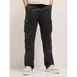 THE BEAR HOUSE Men Cotton Regular Fit Cargos Trousers-picture-33