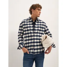 THE BEAR HOUSE Men Gingham Checks Opaque Checked Casual Shirt-picture-21