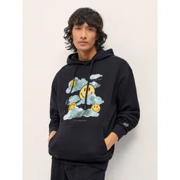 THE BEAR HOUSE Men Graphic Printed Relaxed Fit Pure Cotton Hooded Sweatshirt-picture-19
