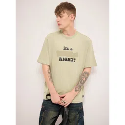 THE BEAR HOUSE Men Graphic Printed Round Neck Cotton Oversized T-shirt-picture-27