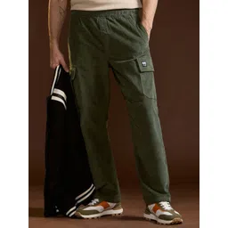 THE BEAR HOUSE Men Loose Fit Corduroy Cargos Trousers-picture-33