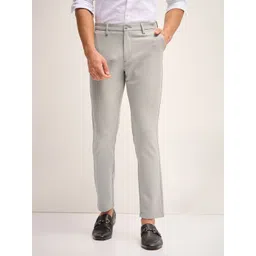 THE BEAR HOUSE Men Mid-Rise Slim Fit Formal Trousers-picture-34