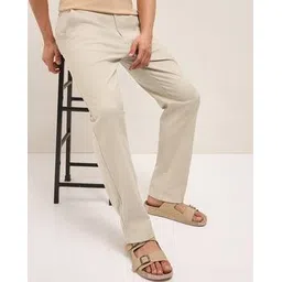 the bear house Men Mid Rise Straight Fit Trousers-picture-50