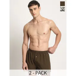 THE BEAR HOUSE Men Pack Of 2 Cotton Mid-Rise Boxers-picture-19