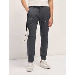 THE BEAR HOUSE Men Relaxed Fit Mid-Rise Cargos Trousers-picture-32