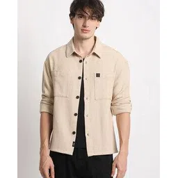 the bear house Men Relaxed Fit Shirt with Patch Pockets-picture-45