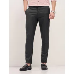 THE BEAR HOUSE Men Slim Fit Formal Trousers-picture-39