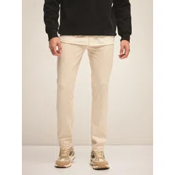 THE BEAR HOUSE Men Slim Fit Mid-Rise Flat-Front Chinos Trousers-picture-43