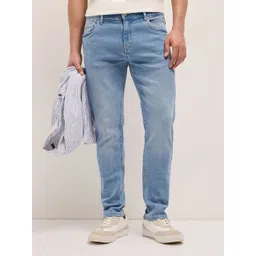 THE BEAR HOUSE Men Slim Fit Mid-Rise Light Fade Jeans-picture-26