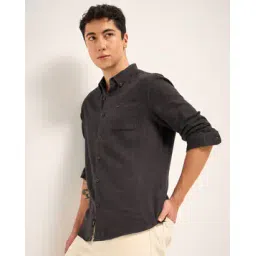 the bear house Men Slim Fit Shirt with Button-Down Collar-picture-46