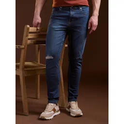 THE BEAR HOUSE Men Slim Fit Slash Knee Stretchable Jeans-picture-15