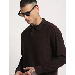 THE BEAR HOUSE Men Solid Regular Fit Cotton Polo Collar T-Shirt-picture-39