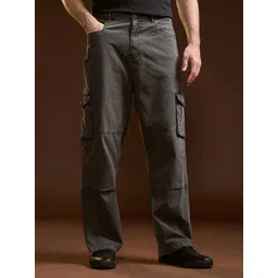 THE BEAR HOUSE Men Straight Fit Cargos Trousers-picture-22