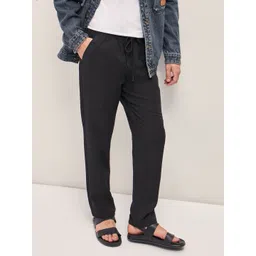 THE BEAR HOUSE Men Straight Fit Pleated Joggers Trousers-picture-29