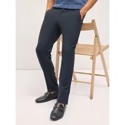 THE BEAR HOUSE Men Striped Slim Fit Trousers-picture-40