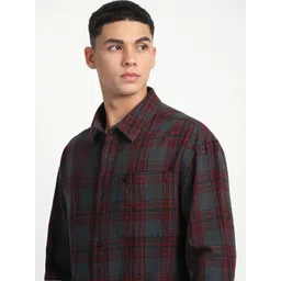 THE BEAR HOUSE Men Tartan Checks Opaque Checked Casual Shirt-picture-11