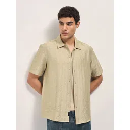 THE BEAR HOUSE Men Textured Regular Fit Casual Shirt-picture-32