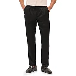 the bear house Men's Black Solid Regular Fit Formal Trouser-picture-21