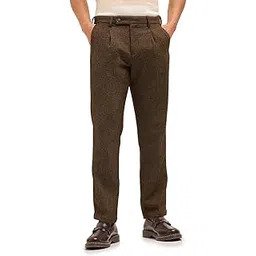 the bear house Men's Brown Regular Fit Formal Trouser-picture-23