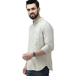 the bear house Men's Cotton Beige Solid Slim Fit Cotton Shirt | 3XL |TBH-UNAM-BG-3XL |-picture-12