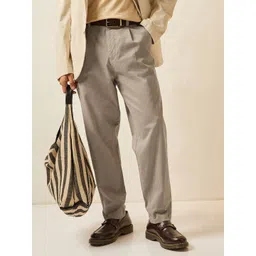 THE BEAR HOUSE Men's Cotton Solid Cropped Carrrot Fit Chinos-picture-34