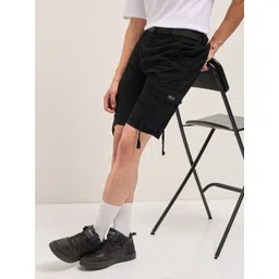 THE BEAR HOUSE Men's Cotton Solid Knee Length Cargo Shorts-picture-37