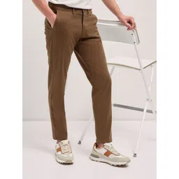 THE BEAR HOUSE Men's Cotton Solid Slim Fit Trouser-picture-35