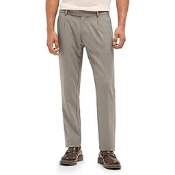 the bear house Men's Grey Checks Regular Fit Formal Trouser-picture-15
