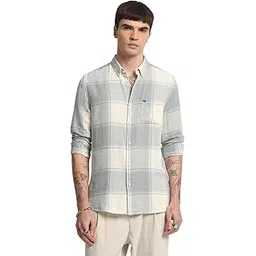 the bear house Men's Ombre Dyed Slim Fit Casual Shirt-picture-26