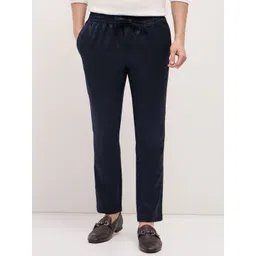 THE BEAR HOUSE Men's Solid Slim Fit Formal Trousers-picture-26