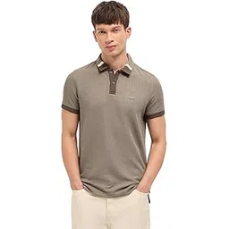 the bear house Men's White Slim Fit Cotton Textured Polo-picture-10