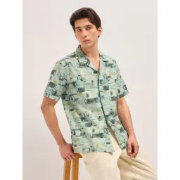 The Bear House Multi-Color Abstract Regular Fit Shirt-picture-17