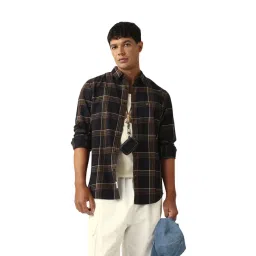 The Bear House Multi-Color Cotton Checked Slim Fit Shirt-picture-23