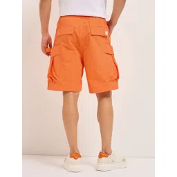 The Bear House Orange Regular Fit Solid Shorts image 2